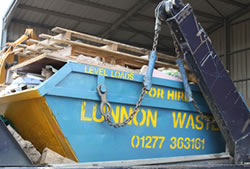 Skip Hire in Ongar loaded skip