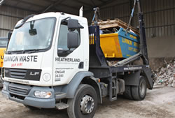 Skip Hire in Ongar fully loaded skip
